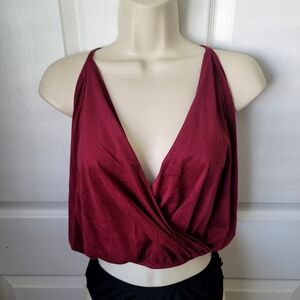Charlotte Russe Burgundy Crop Top